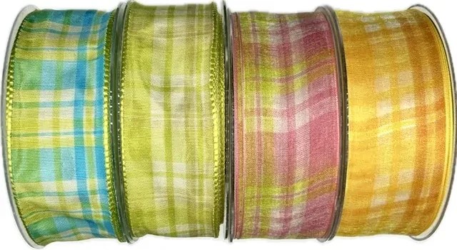 Stuha saténová PRESTIGE LIGHT GREEN  hráškově zelená 40mm x 20m A (8,- Kč/m)