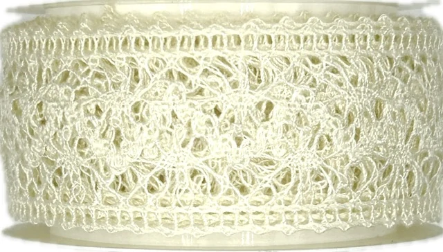 Krajková stuha Natural Lace Cream 35mm x 2,5m