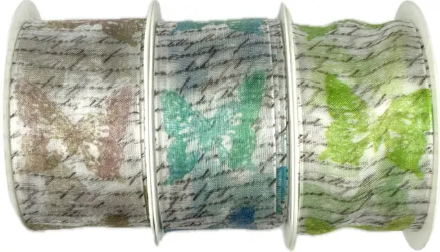 Stuha organzová Garden Poem – Pea Green hráškově zelená 40mm x 2m (16,- Kč/m)