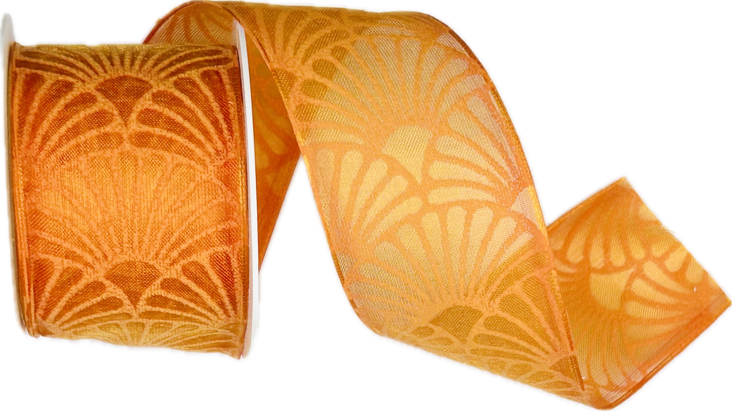 set 4x Stuha taftová ART DÉCO růžová, krémová, zelená, oranžová 4x (40mm x 2m)