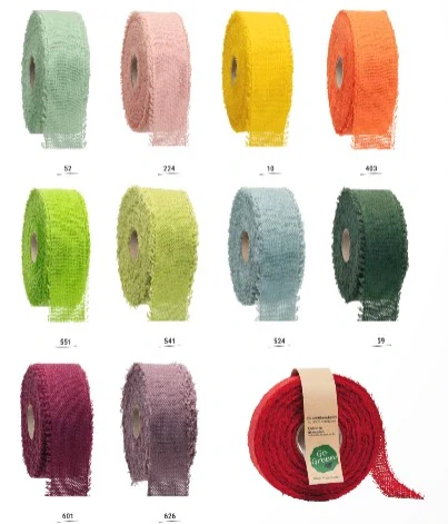 Stuha bavlněná VILLAGE SOUL Olive olivově zelená 40mm x 2m 