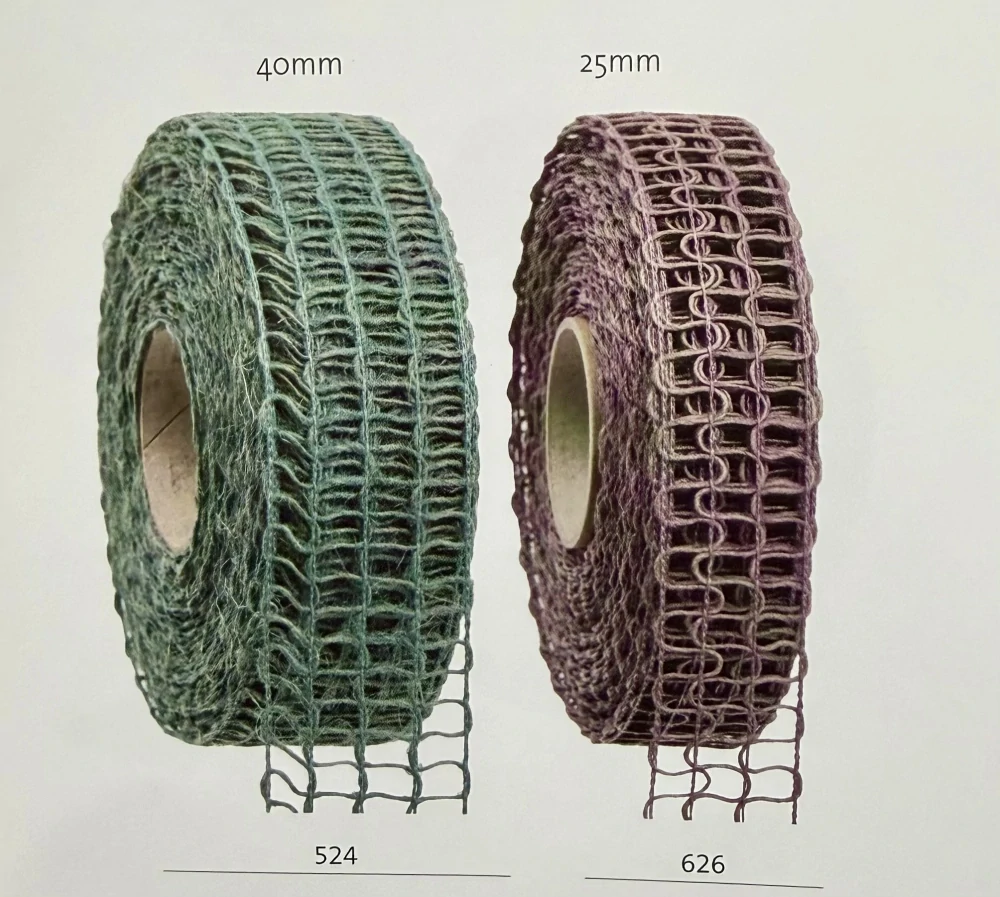 Síťovaná stuha Nature Alma – Raspberry Purple 40mm x 2m (14,-Kč/m)