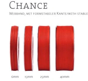 Bavlněná stuha CHANCE GREEN zelená 25mm x 3m (5,-Kč/m) 