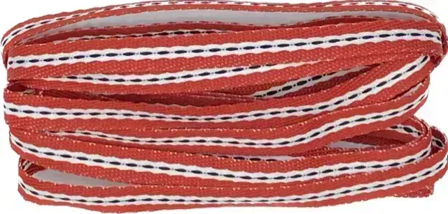 Stužka látková tenká NORDIC LINE červená  10mm x 2m (2,50 Kč/m)