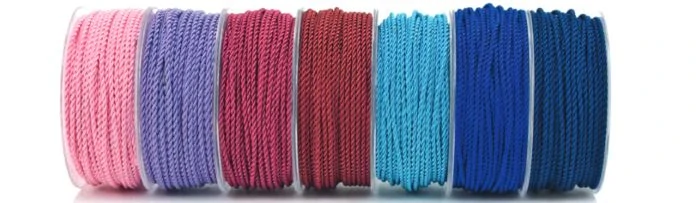 Provázek kroucený TwistCord Burgundy bordó 3mm x 4m (5,- Kč/m)