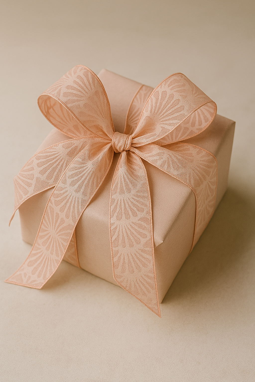 set 4x Stuha taftová ART DÉCO růžová, krémová, zelená, oranžová 4x (40mm x 2m)