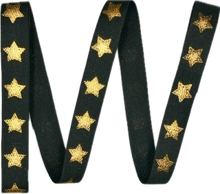 Vánoční stuha COPPER STAR 15mm x 2m