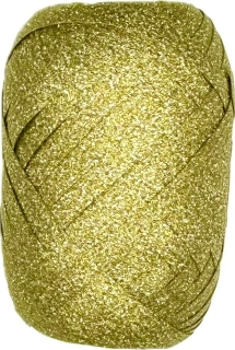 Stuha vázací GLAMOUR GOLD glitrová zlatá 5mm x 10m