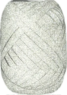 Stuha vázací GLAMOUR SILVER glitrová stříbrná 5mm x 10m