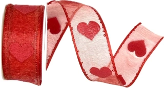 Svatební stuha VENEZIANO RED červená 25mm x 2m