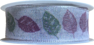 Stuha látková Autumn Leaves II – Violet Harmony lila 25mm x 3,5m (8,-Kč/m)