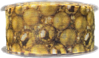 Vánoční stuha organzová GOLD DECORATION 40mm x 20m (4,-Kč/m)