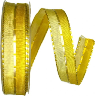 Stuha saténová FLAIR YELLOW žlutá 25mm x 20m A (8,-Kč/m)