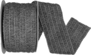 Stuha vlněná NATUR WOOL ANTRACIT antracitově šedá 60mm x 6m A (16,50Kč/m)