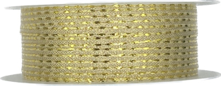 Stuha tenká LUX zlatá 3mm x 4m (3,-Kč/m)