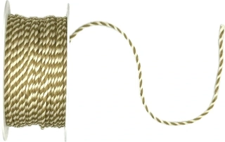 Polo Twist Light Brown & White – Bavlněný kroucený provázek hnědý  1mm x 5m (2,-Kč/m)