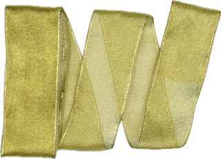 Stuha lurexová OUTDOOR PLATINUM zlatá 40mm x 2m (10,-Kč/m)