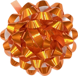 Rozeta dárková GIFT BOW měděná velká 10cm