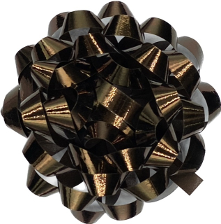 Rozeta dárková GIFT BOW čokoládově hnědá, velká 10cm