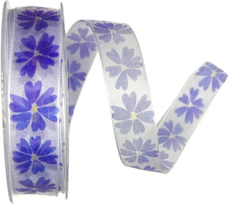 Stuha organzová SUMMER DREAM modrá A 25mm x 20m (7,- Kč/m)