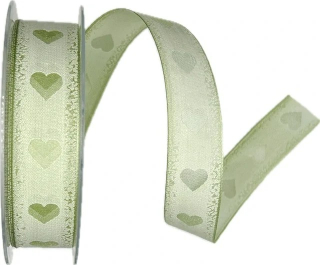 Taftová stuha Passion Mint – pastelově zelená 25mm x 20m