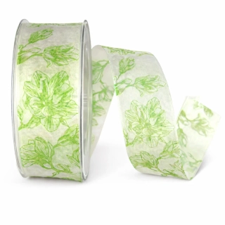 Stuha taftová MAGNOLIA GARDEN Fresh Green 40mm x 20m