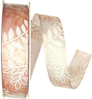 Stuha organzová GARDEN MAGIC PINK transparentní 25mm x 20m (7,-Kč/m)