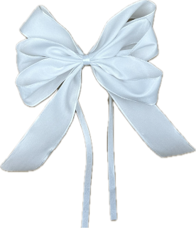 Mašle taftová BÍLÁ, ručně vázaná, střední velikost 10 x 12cm