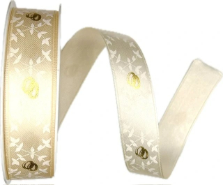 Saténová stuha Forever Cream – krémová 25mm x 20m