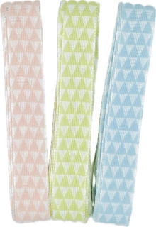 Stuha taftová MOSAICS jarní pastelové barvy set 3ks 15mm x 2m (10,-Kč/ks) (5,-Kč/m)