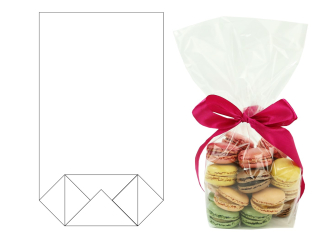 Celofánový sáček s křížovým dnem 200 x 360mm