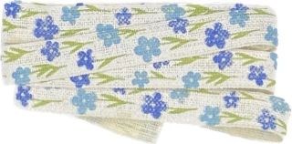 Stuha bavlněná FIORINO modrá 15mm x 2m  (6,-Kč/m)