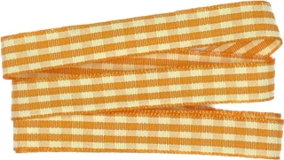 Stuha taftová ORANGE KARO 15mm x 2m 