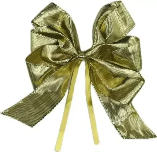 Mašle zlatá CELEBRATION GOLD ručně vázaná, střední velikost 10 x 12 cm