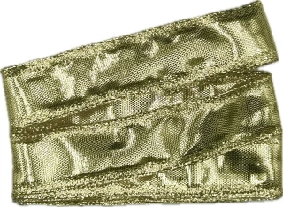 Stuha lurexová zlatá GOLD LUCK 25mm x 2m (7,50Kč/m)