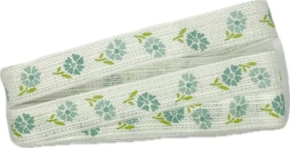 Stuha bavlněná FIORINO pastelově modrá 15mm x 2m (6,-Kč/m) 