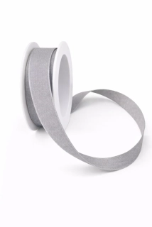 Stuha látková tkaná CHANCE GREY šedá 15mm x 3,5m (4,30 Kč/m)