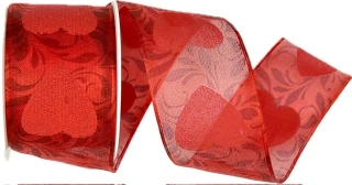 Taftová stuha FIDELITY RED – červená 40mm x 2m