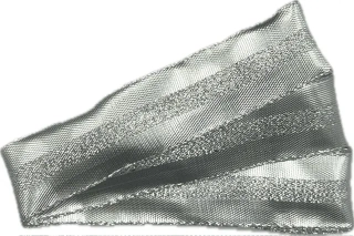 Stuha lurexová LONDON SILVER stříbrná 25mm x 2m (9,-Kč/m)