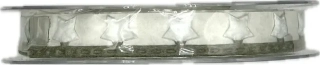 Vánoční stuha girlandová STARS WHITE 20mm x 5m