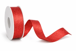 Stuha taftová HIGH SOCIETY Royal Red červená matná 40mm x 2m (10,-Kč/m)