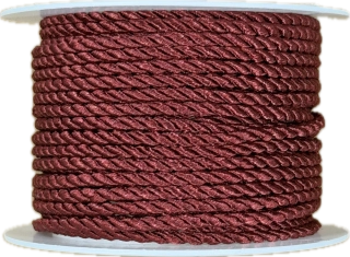 Provázek kroucený TwistCord Burgundy bordó 3mm x 4m (5,- Kč/m)
