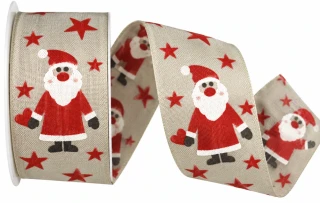 Stuhy vánoční WITTY SANTA NATUR nature 40mm x 2m (12,50Kč/m)