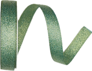 Vánoční stuha tkaná FISHBONE MINT tyrkysová 15mm x 3m (7,-Kč/m)