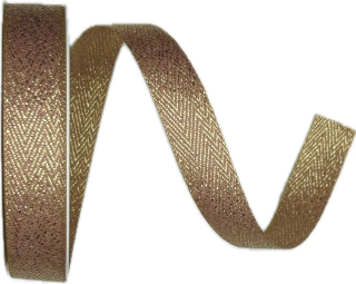 Vánoční stuha tkaná FISHBONE PINK růžová 15mm x 3m (7,-Kč/m)