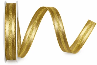 Stuha lurexová LONDON GOLD zlatá 15mm x 20m