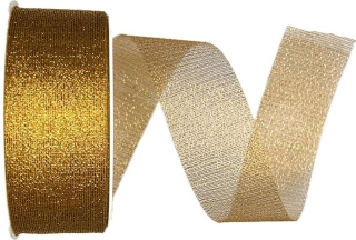 Dekorační stuha síťovaná MESH BRONZE 40mm x 25m A ( 8,-Kč/m)