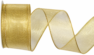Stuha zlatá PLATINUM GOLD lurexová 40mm x 2m (14,- Kč/m) 