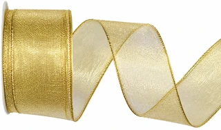 Stuha zlatá PLATINUM GOLD lurexová 40mm x 2m (14,- Kč/m) 