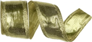 Stuha zlatá lurexová BIRMINGHAM GOLD lesklá 40mm x 2m (15,-Kč/m)